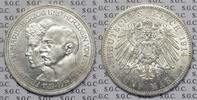 Kaiserreich Anhalt 5 Mark Duke Friedrich II - Silver Anniversary with Marie -