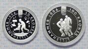 Norwegen Satz 50 & 100 Kronen Olympia Lillehammer ‘94 - Grandfather with child / Two ice hockey players -
