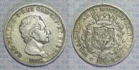 Italien- Königreich Sardinien 5 Lire King Carl Felix -