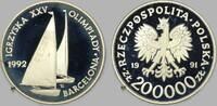 Polen 200000 Zlotych XXV Summer Olympic Games 1992 in Barcelona -