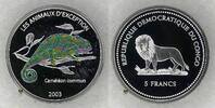 Kongo (Zaire) 5 Francs Unusual animals, Chameleon (1st issue) -