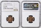 Bundesrepublik Deutschland 2 Pfennig auf <b>Kupfer-plattierte Eisenronden</b> Currency coin on copper-plated steel plachet -