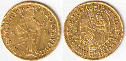 Römisch Deutsches Reich, Dukat,Kremnitz, 1727, Haus Habsburg,Karl XI.,1711-1740, sehr schön-vorzügli
