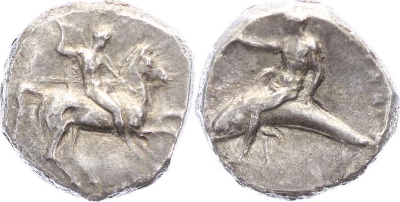 Секстанс монета. Синдика. 423 — 413 Год до н.э. диобол. Серебро.