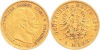 Preußen 5 Mark Gold Wilhelm I. 1861-1888. -