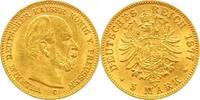 Preußen 5 Mark Gold Wilhelm I. 1861-1888. -