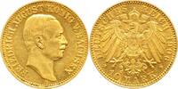 Sachsen 10 Mark Gold Friedrich August III. 1904-1918. -