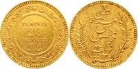 Tunesien 20-Francs Gold Französisches Protektorat 1881 - 1959. -