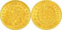 Italien-Königreich 5 Lire Gold Vittorio Emanuele II. 1861-1878. -