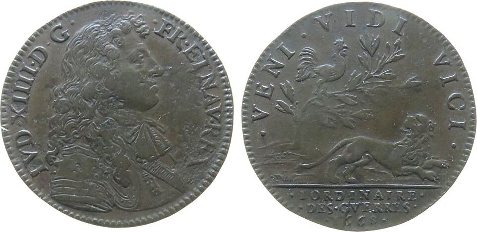 Jetons Jeton 1668 Bronze Louis XIV. (1643-1715) - auf die Einnahme von ...