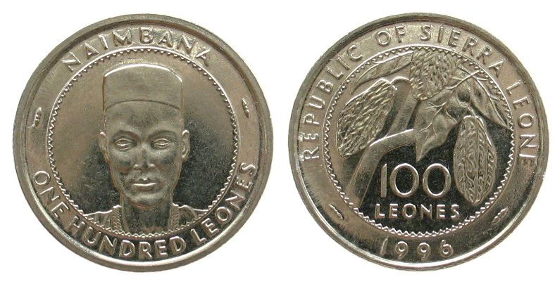 Sierra Leone 100 Leones 1996 Ni Kakaobaum unc | MA-Shops