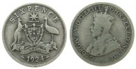 Australien 6 Pence Ag Georg V -