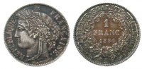 Frankreich 1 Franc 1894 Ag Ceres, Mzz: A, herrliche Patina vz / unc