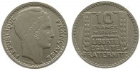 Frankreich 10 Franc KN Turin, kurze Spitzen -