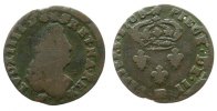 Frankreich 2 Deniers de Strasbourg Ku Louis XIV, Mzz: BB (Strasbourg) -