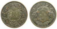 Schweiz 20 Rappen Billon HMZ 1207, B -