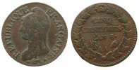 Frankreich 5 Centimes 1795-1804 An 8 Br Directoire et Consulat, AA ss-