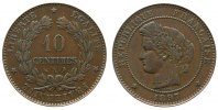 Frankreich 10 Centimes 1897 Br Ceres, A (Paris) VF-EF