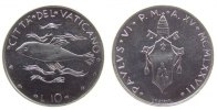Vatikan 10 Lire Al Paul VI, 15. Pontifikasjahr, Fische -