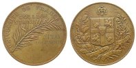 Paris Preismedaille Bronze College Stanislas (Paris), Palmzweig - 2. Preis in Geographie / Wappen der Schule, v. A. Borrel, ca. 41 MM -