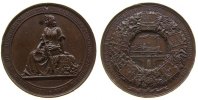 Berlin Bronzemedaille Bronze Berlin, auf die Ausstellung Deutscher Erwerbserzeugnisse in Berlin, Germania / Eisenbahn, von Loos D & Lorenz F., ca. 45 -