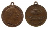 Wilhelm II. (1888-1918) tragbare Medaille Messing Wilhelm II (1888-1918) - Regierungsantritt, ca. 22 MM -