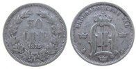 Schweden 50 Öre Ag Oscar II, kleine Randfehler, Sieg 40 -