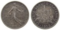 Frankreich 1 Franc 1898 Ag Semeuse aEF
