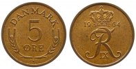 Dänemark 5 Öre 1964 Br Frederik IX AU-