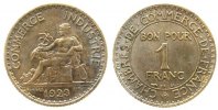 Frankreich 1 Franc 1923 AlBr Chambre de Commerce VF-EF