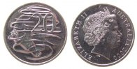 Australien 20 Cents KN Elisabeth II, Schnabeltier -