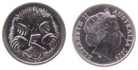 Australien 5 Cents KN Elisabeth II, Igel -