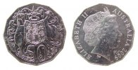 Australien 50 Cents KN Elisabeth II, Wappen -
