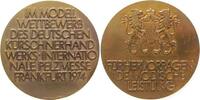 Frankfurt Medaille Bronze Frankfurt - Pelzmesse, für hervorragende modische Leistung, v. Hofstätter (Bonn), ca. 70 MM, Kratzer und Randstöße -
