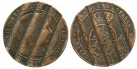 Spanien 2 1/2 Centimo Ku Isabel II, entwertet -