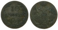 Polen 10 Groszy 1840 Ag Nikolaus I von Rußland, MW ss