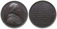 Vatikan Medaille 1857 Bronze Pius IX (1846-78), Brustbild nach rechts / Mehrzeiler, o. Signatur, ca. 5 vz