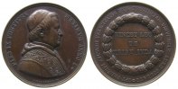 Vatikan Medaille 1846 Bronze Pius IX (1846-78) - auf seine Wahl, Brustbild nach rechts / Mehrzeiler im vz
