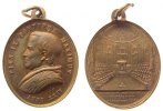 tragbare Medaille 1869 Bronze Pius IX (1846-70) - auf das 1. Vatikanische Konzil, ANNO XXIV, Brustbild vz