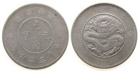 China 50 Cents Ag Yunnan, 4 Kreise unter der Perle -