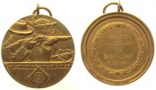 Schützen nach 1945 tragbare Medaille 1952 Bronze gestiftet von Franz Schuschu - beste Ringzahl F. Gehrlein, zwei Schützen vz