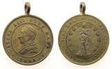 Wallfahrt tragbare Medaille Bronze Leo XIII (1878-1903) - Heilige Jungfrau Maria, ca. 21,2 MM, fleckig -
