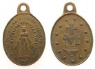 Wallfahrt tragbare Medaille Bronze Heilige Jungfrau Maria - 1830, ca. 13,8 x 20 MM (über Öse) -
