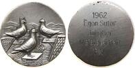 Tiere Medaille -- Brieftaubenrennen - Egon Sutor - 1962, ca. 50 MM, abgebrochene Öse, kleine Randfehler -