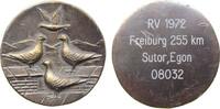Tiere Medaille -- Brieftaubenrennen - Egon Sutor - 1972 Freiburg 255 KM, ca. 50 MM, Randstöße, Einhiebe -