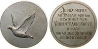 Tiere Medaille -- Taunusbote (Verein) - Jubiläumsflug ab Passau, zum 40jährigen Bestehen, Erringer Züchter, ca. 43,5 MM -