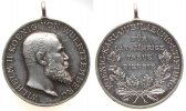 Wilhelm II. (1888-1918) tragbare Medaille Silber Wilhelm II (1891-1918) - für langjährige treue Dienste, König Karl Jubiläums-Stiftung, Württemberg, v. K. Schwenzer, ca. -
