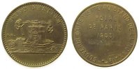 Paris Medaille Bronze Paris - auf den Besuch der Münzmesse, Spindelpresse (Balancier), an Mauricette, ca. 31 MM, kleiner Randstoß -