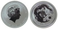 Australien 50 Cents Ag Elisabeth II, Jahr des Drachen -