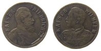 Wilhelm II. (1888-1918) Medaille Bronze Wilhelm II und Wilhelm I, ca. 19,5 MM, entfernte Öse -